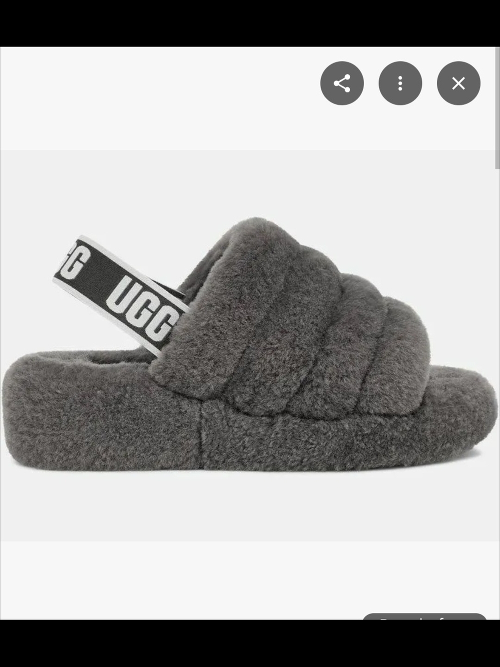 UGG Fluff Yeah Slide - Charcoal 8